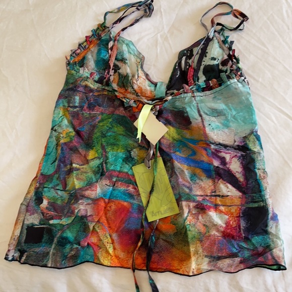 Amulette Silk Camisole - Garden Print - Picture 5 of 5